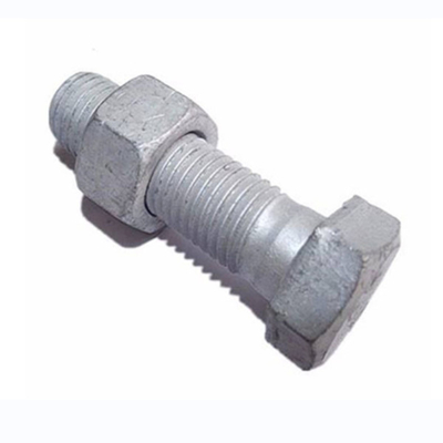 تركيبات خط الطاقة من الصلب الكربوني على الساخن مزورة HDG Hex Bolt and Nut Grade 6.8