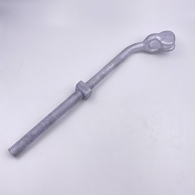 تركيبات الطاقة الكهربائية المجلفنة HDG Thimble Eye Bolt مع الجوز